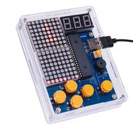NINMORTH Kit de production de console de jeu pixel, 51 microcontrôleurs de soudage avec coque, projet électronique créatif avec luminosité réglable (C)
