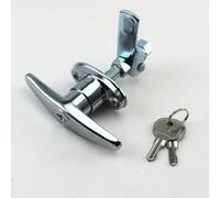NINMORTH Kit de serrure en T en alliage de zinc avec clés pour bouchon de camion, camping-car, garage, fixation sécurisée de porte, argent, 98 x 96 mm