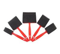 NINMORTH Lot de 5 pinceaux de peinture en mousse pour projets artistiques Manche en plastique 2,5 cm Diamètre 7,5 cm Éponges en polyuréthane