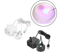 NINMORTH Machine de brumisation USB 5 V avec LED colorée, pour brumisateur sonique pour bassin intérieur et extérieur, humidificateur d'air respectueux de l'environnement avec câble de 4 m