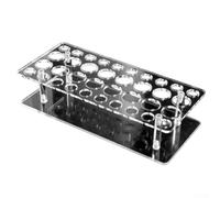 NINMORTH Organiseur de parfum en acrylique transparent - 36 compartiments - Présentoir de maquillage pour bouteilles rollers et rouges à lèvres - Rangement cosmétique pour coiffeuse salle de bain - 28