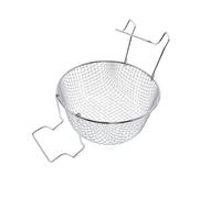 NINMORTH Panier à frire pliable en acier inoxydable de 24 cm, passoire multi-usage en maille pour frites et lavage des légumes