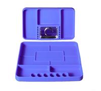 NINMORTH Plateau à outils en silicone souple bleu antidérapant pour surface avec insert magnétique pour l'organisation des douilles et des pièces
