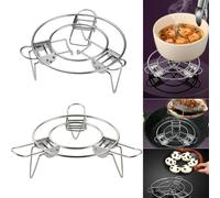NINMORTH Support télescopique pour cuiseur vapeur en acier inoxydable 304 robuste de 16 cm à 24 cm réglable pour autocuiseur, passe au lave-vaisselle, pour la cuisson de la viande, des légumes et des