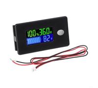 NINMORTH Testeur de capacité de batterie 10-100 V - Voltmètre numérique avec affichage de la température pour chariot bateau 12 V 24 V 36 V 48 V 72 V pour camping-car (12 V)
