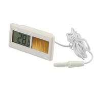 NINMORTH Thermomètre solaire portable avec sonde de 1 m, affichage numérique LCD -50 à 70, utilisation Blanc