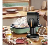NINMORTH Ventilateur d'échappement d'huile de bureau réglable, 8 W, alimenté par USB, extracteur de fumée, pot chaud et barbecue, purificateur d'air de cuisine portable, pour noir et doré