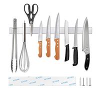 Ninonly Barre Magnetique pour Couteaux 50cm(20inch) Barre Aimantée Porte Couteaux Adhesif Porte Couteaux Magnetique Mural en Acier Inoxydable, pour Les Couteaux Ustensiles de Cuisine, et Outils