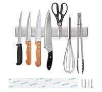 Ninonly Porte Couteaux Magnétique 30cm Barre à Couteaux Aimantée, Porte-Couteaux en Acier Inoxydable, Bandeau magnétique de Couteau à Suspendre, Support Magnétique pour Couteaux de Cuisine sans Vis