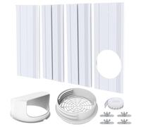 Ninyoon Kit Event de Fenetre de Climatiseur Tuyau Evacuation 13cm et 15cm | pour Fenetre Verticale et Horizontale de 43-140cm Adaptateur de Tuyau Event Climatiseur Portable Calfeutrage Kit