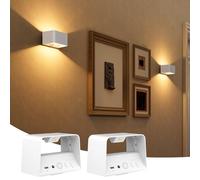 NIORSUN Applique Murale à Détecteur De Mouvement Avec Télécommande, LED Rechargeable à Intensité Variable 3 Couleurs, Fonctionne Sur Batterie Sans fil 5200 mAh, Idéale Pour Le Salon, La Chambre, White