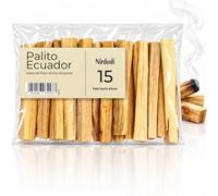 NIRDOSH - Palo Santo Bâtons PALITO de Ecuador 10cm - 7 Bâtons en Bois de Encens Naturel 100% Originaux et Biologiques Yoga, Meditation sacré Bursera Graveolens (15 Bâtons)