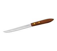 Nirosta 41723 Couteau de cuisine manche en bois, couteau de cuisine professionnel, petit couteau de cuisine, ustensile de cuisine, Bois, Acier inoxydable, 21 cm