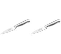 Nirosta 41836 Couteau de cuisine, Couteau de découpe, Couteau à légumes, Lame de 8,5cm, Argenté, Acier inoxydable, 20x2cm (Lot de 2)