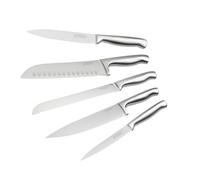 Nirosta Ensemble 5 couteaux de cuisine professionnels – acier inoxydable chef, santoku, pain, cranté