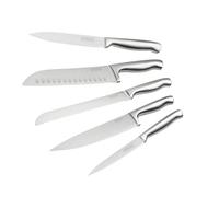 Nirosta Ensemble 5 couteaux de cuisine professionnels – acier inoxydable chef, santoku, pain, cranté