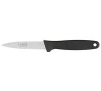 NIROSTA LaCuisine Couteau de Cuisine dentelé 18 cm avec Manche en Plastique Noir/argenté