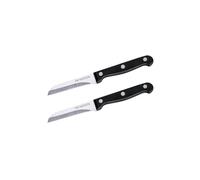 Nirosta 9920550 Lot de 2 couteaux à legumes Nirosta-Mega 18cm en Bakélit/INOX, Acier Inoxydable, Noir/Argent, 18 x 4,8 x 1 cm