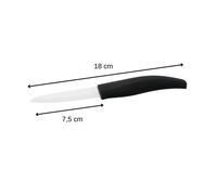 Nirosta - Lot de 2 couteaux céramique - Couteau d'office et couteau de cuisine avec lames en céramique 12.5 cm et 7.5 cm - Manche ergonomique noir et blanc