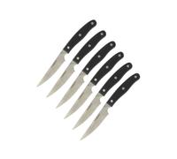 Nirosta - Lot de 6 couteaux à steak Nirosta Fit - 22 cm - Lame dentelée en acier inoxydable - Manche plastique confortable - Pour viande, légumes