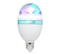 Nirvana Mini Lampe à LED Rouge, vert et bleu, 3W, Auto 3 LEDs avec effet rotatif E27, durée de vie 50000h, WE