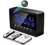 Nisanuki 5G Caméra Espion WiFi, Mini Camera Cachée Réveil sans Fil HD 1080P, 120° Mciro Caméra de Surveillance a Distance Discrete avec Vision Nocturne Détection de Mouvement Tuya APP