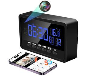 Nisanuki 5G Caméra Espion WiFi, Mini Camera Cachée Réveil sans Fil HD 1080P, 120° Mciro Caméra de Surveillance a Distance Discrete avec Vision Nocturne Détection de Mouvement Tuya APP