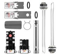NISHCON Kit de réglage pour chauffe-eau électrique, comprend un thermostat de chauffage supérieur et inférieur et des couvercles de protection, des éléments chauffants pour chauffe-eau, un outil de