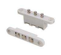 Nishiyuenyi 2 Pièces Tappet Contacts Accessoires Porte Double Simple Interrupteur Transfert Courant Alimentation Électrique Sans Câblage Connecteur Sécurité Adapt, Blanc 3 Bornes