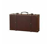 Nishiyuenyi Coffre Vintage Boîte de Rangement Valise Rétro avec Finition Lisse Poignée Antique Bordure Cousue Métal Convenant pour Décoration Maison Chambre Bureau, 1121 Brown S