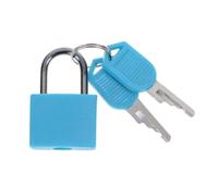 Nishiyuenyi Mini Serrure Boîte Petit Format avec Clé Sécurité Étanche Métal Plastique pour Bureau Valise Coffre, Bleu, 22x30mm