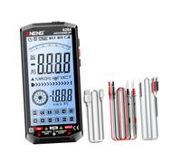 Nishiyuenyi Multimètre Numérique Multifonction Ohmmètre Voltmètre Ampèremètre avec Testeur Écran Rétroéclairé Sécurité CAT III Adapté pour Réparations, Noir