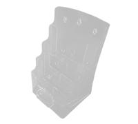 Nishiyuenyi Présentoir à Brochures Acrylique Épais pour Dépliants et Documents Support Mural/desk Rack Porte-cartes de Visite pour Table D'Accueil Adapté pour Bur, A4 4 niveaux