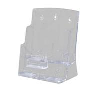 Nishiyuenyi Présentoir à Brochures Acrylique Épais pour Dépliants et Documents Support Mural/desk Rack Porte-cartes de Visite pour Table D'Accueil Adapté pour Bur, A4 2 niveaux