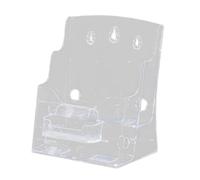 Nishiyuenyi Présentoir à Brochures Acrylique Épais pour Dépliants et Documents Support Mural/desk Rack Porte-cartes de Visite pour Table D'Accueil Adapté pour Bur, A5 2 niveaux