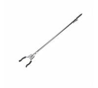 Nishiyuenyi Ramasse-déchets Pince Attrape-objet Cueilleur de Détritus Poignée Longue Antirouille Acier Inoxydable Ergonomique pour Mains Fragiles Manipulation, Gris, Tête Plastique 90CM