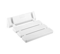 Nishiyuenyi Teck Pliant Banc Mural Pliable Siège de Tabouret Salle de Bain Ergonomique Résistant à l'Humidité Convient aux Adultes Personnes Âgées Enfants, blanc