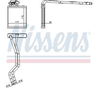 NISSENS Échangeur De Chaleur Radiateur Compatible Pour Ford Fiesta VI