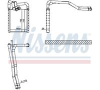 NISSENS Échangeur De Chaleur Radiateur Compatible Pour Hyundai I20 1.2 1.4