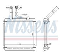 NISSENS Échangeur Thermique Radiateur de Chauffage pour Chevrolet Rezzo