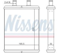 NISSENS Échangeur Thermique Radiateur de Chauffage pour Iveco Daily IV