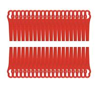 NITAIUN 120 Pcs Lame Coupe Bordure Tondeuse à Gazon Rouge Lames en Plastique de Rechange 8,3cm Tondeuse à Gazon en Plastique Lames pour Jardin et Pelouse Coupe Bordures Grass Trimmer (120 Pcs)
