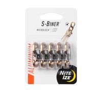 Nite Ize LSBMA-29BG-5R7 Lot de 5 porte-clés en aluminium avec système MicroLock Coyote
