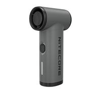 Nitecore NEF Nano Ventilateur Portatif Haute Vitesse de la Taille d'une Paume, Moteur sans Balais 90 000 tr/min, 5 Niveaux de Vent, USB-C, Ultra Portable (Gris)