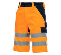 Nitras Motion Tex Viz Pantalon court de sécurité polyester/coton
