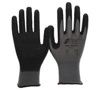 Nitras Nylotex 3520 Lot de 12 paires de gants de travail en nylon et latex Taille 7 (S), gris