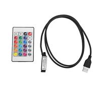 NITRIP 5-24 V 24 LED RGB Bande Lumineuse Télécommande sans Fil USB 6A Effet de Lampe Contrôleur IR(1 m)