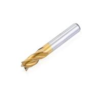 NITVIA 1 pc 1.5-10mm Titane Enduit HSS Quatre cannelures Spirale Foret HRC63 CNC Foret Fin Fraise for Bois, Acier Coupe (Size : 10mm)