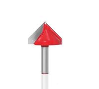 NITVIA 1pc 8mm Tige V Forme rainure routeur Bits CNC carbure Monobloc Fraise 60 90 120 150 degrés Travail du Bois Fraise Gravure Bits (Size : 8X38XR150)