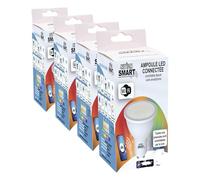 Nityam SMART Ampoule LED connectée Spot 4.7W 400 Lumens Culot GU10 - Couleur d'éclairage Multicouleurs (RGB) + Changement de blancs (CCT) - Angle d'éclairage 100°